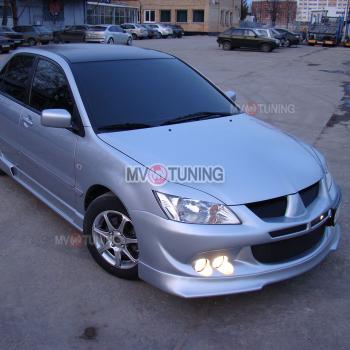 1 149 р. Реснички на фары var №1 (узкие) Mitsubishi Lancer 9 1-ый рестайлинг седан (2003-2005) (Неокрашенные)  с доставкой в г. Новочеркасск. Увеличить фотографию 2