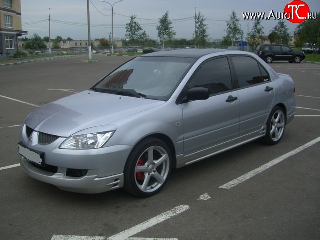 4 999 р. Накладка на передний бампер EGR Mitsubishi Lancer 9 1-ый рестайлинг седан (2003-2005) (Неокрашенная)  с доставкой в г. Новочеркасск