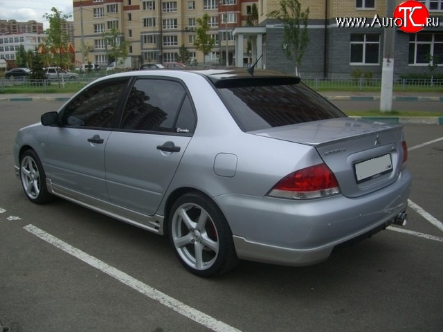 4 999 р. Накладка на задний бампер EGR Mitsubishi Lancer 9 2-ой рестайлинг седан (2005-2009) (Неокрашенная)  с доставкой в г. Новочеркасск