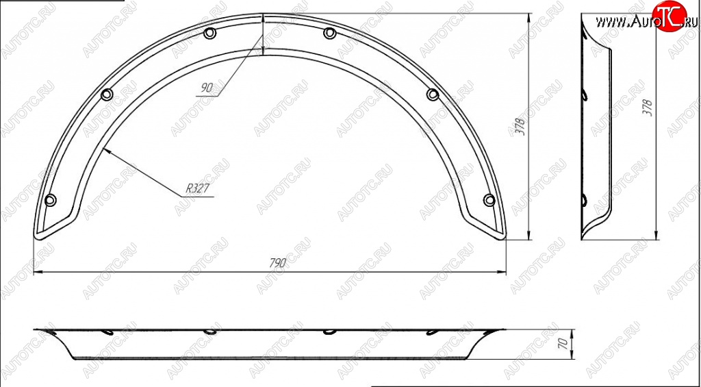 4 899 р. Универсальные арки New School (70 мм) Toyota Blade хэтчбек (2006-2012) (Шагрень: 4 шт)  с доставкой в г. Новочеркасск