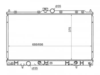 4 599 р. Радиатор двигателя SAT (трубчатый, МКПП/АКПП, 1.3/1.5/1.6/2.0)  Mitsubishi Lancer  9 - Lancer Cedia  9  с доставкой в г. Новочеркасск. Увеличить фотографию 1