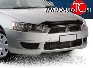 3 499 р. Дефлектор капота NovLine (короткий) Mitsubishi Lancer 10 хэтчбэк дорестайлинг (2007-2010)  с доставкой в г. Новочеркасск