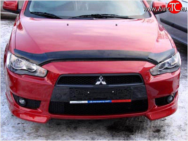 4 599 р. Дефлектор капота NovLine Mitsubishi Lancer 10 хэтчбэк дорестайлинг (2007-2010)  с доставкой в г. Новочеркасск