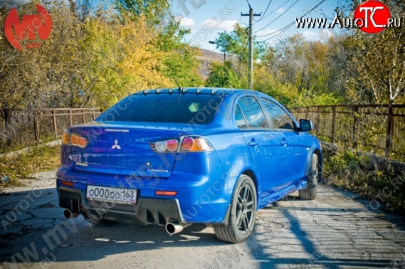 1 649 р. Козырёк на заднее стекло Zodiak Generator (6 зубьев) Mitsubishi Lancer 10 седан дорестайлинг (2007-2010) (Неокрашенный)  с доставкой в г. Новочеркасск