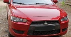 549 р. Реснички на фары RA Mitsubishi Lancer 10 седан рестайлинг (2011-2017) (Неокрашенные)  с доставкой в г. Новочеркасск. Увеличить фотографию 4