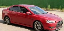 4 549 р. Пороги накладки Evo Mitsubishi Lancer 10 хэтчбэк дорестайлинг (2007-2010) (Неокрашенные)  с доставкой в г. Новочеркасск. Увеличить фотографию 4