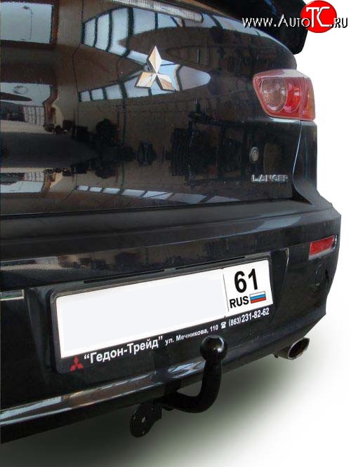 6 899 р. Фаркоп Лидер Плюс Mitsubishi Lancer 10 седан дорестайлинг (2007-2010) (Без электропакета)  с доставкой в г. Новочеркасск