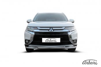 Защита переднего бампера d57/d42 двойная Arbori Mitsubishi Outlander GF 2-ой рестайлинг (2015-2018)