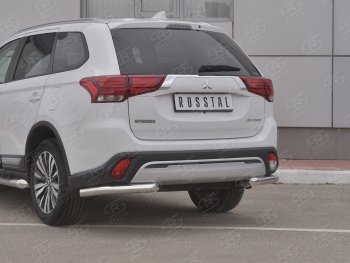 10 999 р. Защита заднего бампера (Ø63 мм уголки, нержавейка) SLITKOFF  Mitsubishi Outlander  GF (2018-2022) 3-ий рестайлинг  с доставкой в г. Новочеркасск. Увеличить фотографию 3