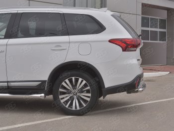 13 349 р. Защита заднего бампера (Ø63 мм, нержавейка) SLITKOFF  Mitsubishi Outlander  GF (2018-2022) 3-ий рестайлинг  с доставкой в г. Новочеркасск. Увеличить фотографию 3