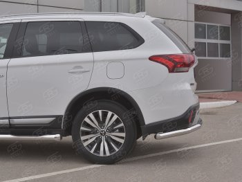 14 799 р. Защита заднего бампера (Ø63 мм, нержавейка) RUSSTAL  Mitsubishi Outlander  GF (2018-2022) 3-ий рестайлинг  с доставкой в г. Новочеркасск. Увеличить фотографию 3