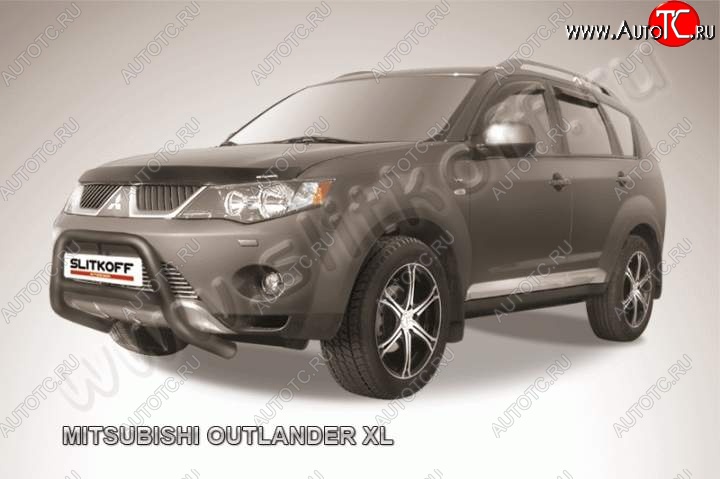 14 849 р. Кенгурятник d57 низкий Mitsubishi Outlander XL (CW)  дорестайлинг (2005-2009) (Цвет: серебристый)  с доставкой в г. Новочеркасск