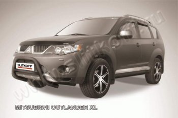 20 449 р. Кенгурятник d76 низкий Mitsubishi Outlander XL (CW)  дорестайлинг (2005-2009) (Цвет: серебристый)  с доставкой в г. Новочеркасск. Увеличить фотографию 1