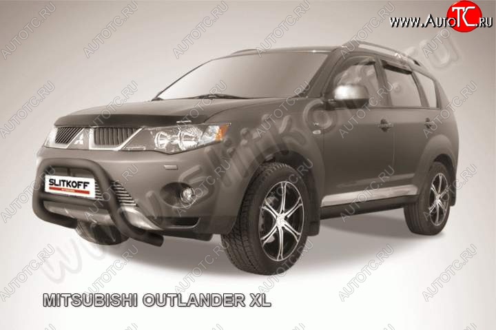 20 449 р. Кенгурятник d76 низкий  Mitsubishi Outlander  XL (2005-2009) (CW)  дорестайлинг (Цвет: серебристый)  с доставкой в г. Новочеркасск