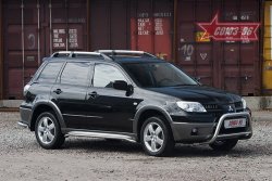 Защита переднего бампера Souz-96 (d60) Mitsubishi Outlander CU (2003-2009)