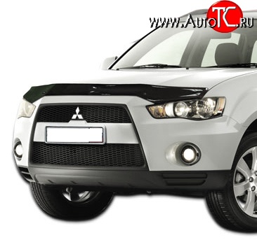 2 879 р. Дефлектор капота NovLine  Mitsubishi Outlander  XL (2010-2013) (CW)  рестайлинг  с доставкой в г. Новочеркасск