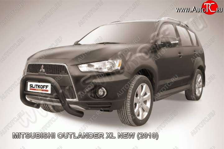 20 749 р. Кенгурятник d76 низкий  Mitsubishi Outlander  XL (2010-2013) (CW)  рестайлинг (Цвет: серебристый)  с доставкой в г. Новочеркасск