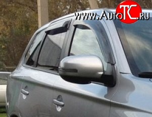 999 р. Комплект дефлекторов окон (ветровиков) 4 шт. Russtal Mitsubishi Outlander GF дорестайлинг (2012-2014)  с доставкой в г. Новочеркасск