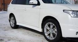 6 199 р. Пороги накладки Broomer Design  Mitsubishi Outlander  GF (2012-2014) дорестайлинг (Неокрашенные)  с доставкой в г. Новочеркасск. Увеличить фотографию 3