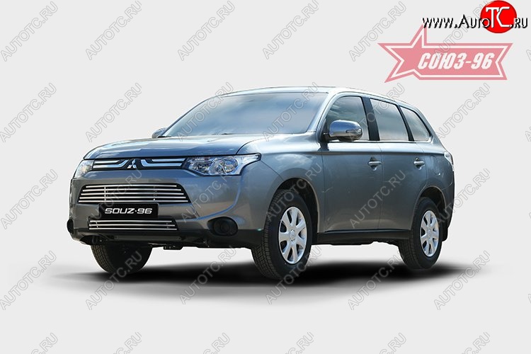 9 899 р. Декоративные элементы воздухозаборника Souz-96 (d16) Mitsubishi Outlander GF дорестайлинг (2012-2014)  с доставкой в г. Новочеркасск