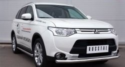 13 249 р. Одинарная защита переднего бампера диаметром 63 мм SLITKOFF  Mitsubishi Outlander  GF (2014-2016) 1-ый рестайлинг  с доставкой в г. Новочеркасск. Увеличить фотографию 4