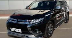 12 799 р. Одинарная защита переднего бампера диаметром 63 мм SLITKOFF Mitsubishi Outlander GF 2-ой рестайлинг (2015-2018)  с доставкой в г. Новочеркасск. Увеличить фотографию 3