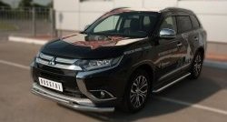 21 699 р. Широкая защита порогов SLITKOFF Mitsubishi Outlander GF 2-ой рестайлинг (2015-2018)  с доставкой в г. Новочеркасск. Увеличить фотографию 4