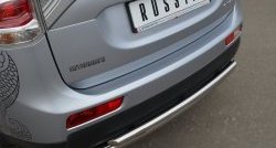 15 999 р. Защита заднего бампера (Ø63 и 42 мм, нержавейка) SLITKOFF Mitsubishi Outlander GF дорестайлинг (2012-2014)  с доставкой в г. Новочеркасск. Увеличить фотографию 2