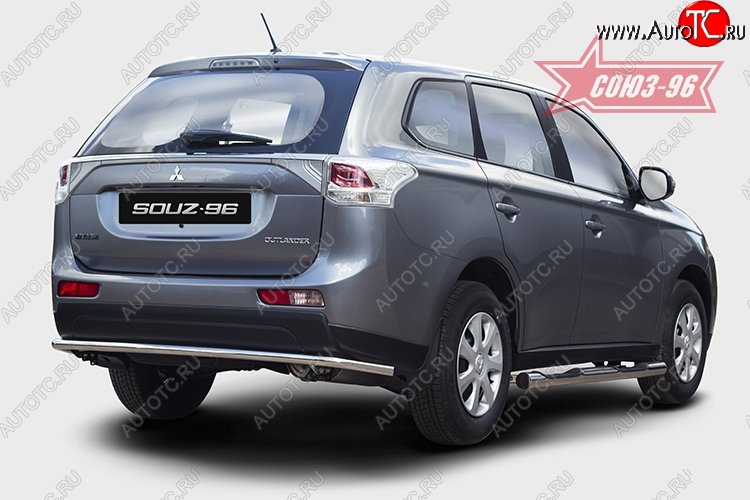 10 799 р. Защита заднего бампера Souz-96 Premium (d42) Mitsubishi Outlander GF дорестайлинг (2012-2014)  с доставкой в г. Новочеркасск