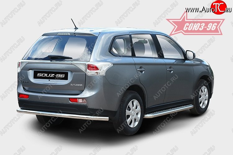 12 149 р. Защита заднего бампера Souz-96 Premium (d60) Mitsubishi Outlander GF дорестайлинг (2012-2014)  с доставкой в г. Новочеркасск