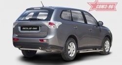 9 359 р. Узкая защита заднего бампера (d42) Souz-96 Mitsubishi Outlander GF дорестайлинг (2012-2014)  с доставкой в г. Новочеркасск. Увеличить фотографию 1