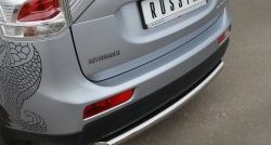 12 499 р. Одинарная защита заднего бампера из трубы диаметром 63 мм Russtal Mitsubishi Outlander GF дорестайлинг (2012-2014)  с доставкой в г. Новочеркасск. Увеличить фотографию 2