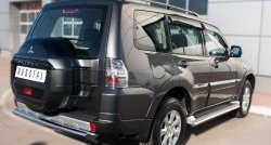 14 599 р. Защита заднего бампера (Ø76 мм, нержавейка) Russtal  Mitsubishi Pajero  4 V90 (2014-2020) 2-ой рестайлинг  с доставкой в г. Новочеркасск. Увеличить фотографию 4