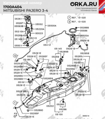 29 499 р. Бак топливный BAKPLAST (88 л., пластиковый / 3.4 дизель) Mitsubishi Pajero 4 V80 дорестайлинг (2006-2011)  с доставкой в г. Новочеркасск. Увеличить фотографию 2