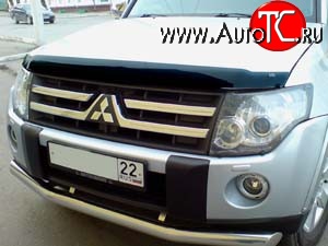 3 169 р. Дефлектор капота NovLine  Mitsubishi Pajero ( 4 V90,  4 V80) (2006-2015) дорестайлинг, дорестайлинг, 1-ый рестайлинг, 3 дв. 1-ый рестайлинг  с доставкой в г. Новочеркасск