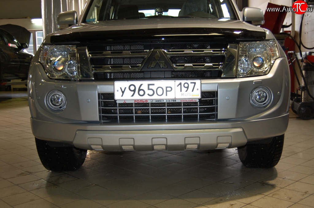 14 399 р. Накладка на передний бампер Sport v2 Mitsubishi Pajero 4 V80 3 дв. 1-ый рестайлинг (2011-2014) (Неокрашенная)  с доставкой в г. Новочеркасск