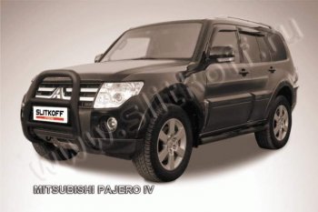 Кенгурятник d76 высокий Mitsubishi Pajero 4 V80 дорестайлинг (2006-2011)