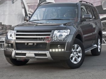 8 199 р. Решётка радиатора BROOMER Design  Mitsubishi Pajero ( 4 V90,  4 V80) (2006-2015) дорестайлинг, дорестайлинг, 1-ый рестайлинг, 3 дв. 1-ый рестайлинг (Неокрашенная)  с доставкой в г. Новочеркасск. Увеличить фотографию 2