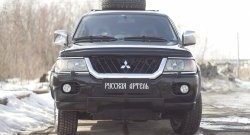 1 639 р. Защитная сетка решетки переднего бампера РА  Mitsubishi Pajero Sport  PA (1996-2004) дорестайлинг  с доставкой в г. Новочеркасск. Увеличить фотографию 2