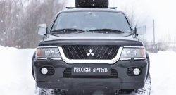 879 р. Зимняя заглушка решетки переднего бампера РА Mitsubishi Pajero Sport PA дорестайлинг (1996-2004)  с доставкой в г. Новочеркасск. Увеличить фотографию 3