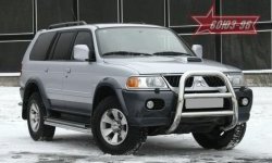 15 884 р. Защита переднего бампера Souz-96 (d76) Mitsubishi Pajero Sport PA дорестайлинг (1996-2004)  с доставкой в г. Новочеркасск. Увеличить фотографию 1