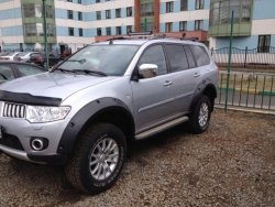 15 349 р. Накладки на колёсные арки BUSHWACKER Mitsubishi Pajero Sport PB дорестайлинг (2008-2013) (Неокрашенные)  с доставкой в г. Новочеркасск. Увеличить фотографию 2