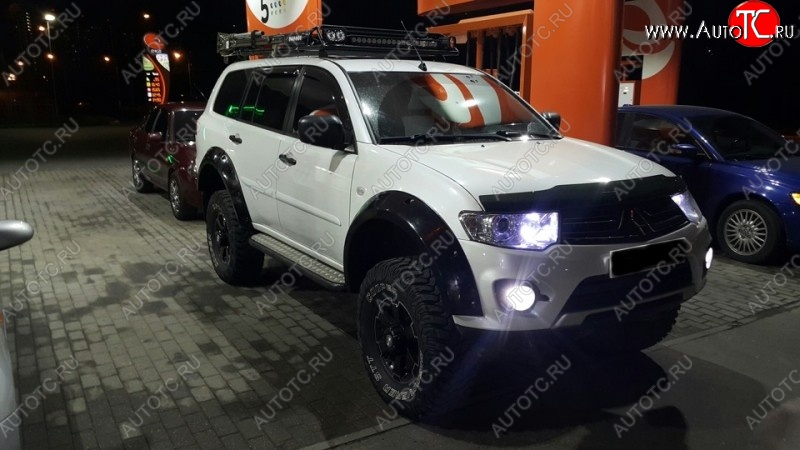 15 349 р. Накладки на колёсные арки BUSHWACKER Mitsubishi Pajero Sport PB дорестайлинг (2008-2013) (Неокрашенные)  с доставкой в г. Новочеркасск