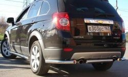 8 599 р. Защита заднего бампера из труб d63.5 Metall-design Chevrolet Captiva  дорестайлинг (2006-2011) (Комплект)  с доставкой в г. Новочеркасск. Увеличить фотографию 1