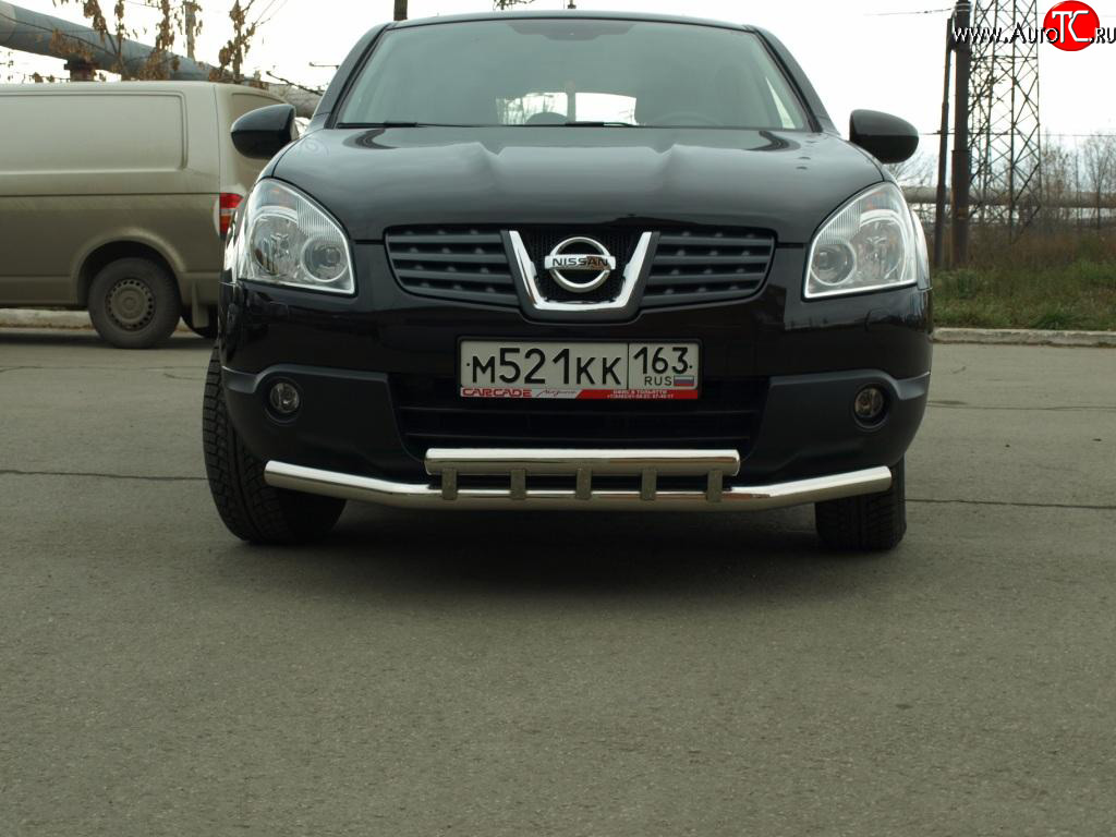 12 449 р. Защита переднего бампера 63,5 мм Nissan Qashqai 1 дорестайлинг (2007-2010)  с доставкой в г. Новочеркасск