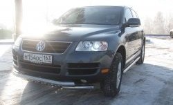 13 699 р. Двойная Защита переднего бампера Metall Design Volkswagen Touareg GP дорестайлинг (2002-2007)  с доставкой в г. Новочеркасск. Увеличить фотографию 2