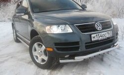 13 699 р. Двойная Защита переднего бампера Metall Design Volkswagen Touareg GP дорестайлинг (2002-2007)  с доставкой в г. Новочеркасск. Увеличить фотографию 3