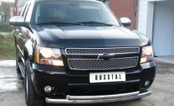 31 849 р. Защита переднего бампера (2 трубыØ76 и 42 мм, нержавейка) SLITKOFF  Chevrolet Tahoe  GMT900 (2006-2013) 5 дв.  с доставкой в г. Новочеркасск. Увеличить фотографию 7