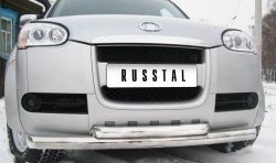 21 899 р. Защита переднего бампера (2 трубыØ76 и 63 мм, нержавейка) Russtal Great Wall Wingle 3 (2005-2011)  с доставкой в г. Новочеркасск. Увеличить фотографию 3