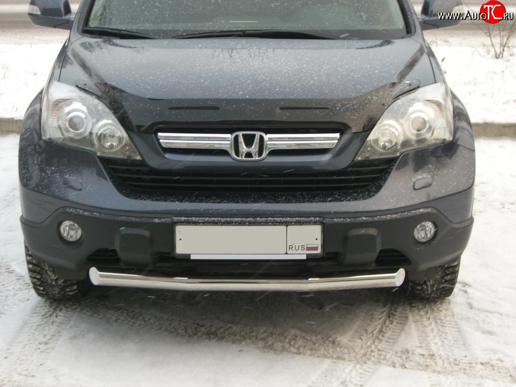 13 549 р. Одинарная защита переднего бампера Russtal 70 мм Honda CR-V RE1,RE2,RE3,RE4,RE5,RE7 дорестайлинг (2007-2010)  с доставкой в г. Новочеркасск